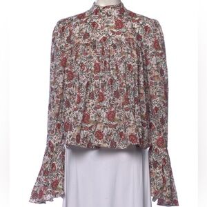 Caroline Constas Floral Print Top